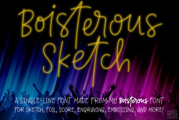 Boisterous Sketch: A Handwritten Font for Creative Projects