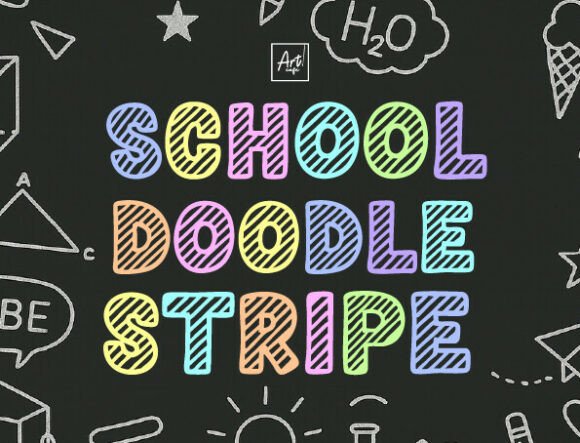 Bring Classroom Charm to Your Brand with School Doodle Stripe