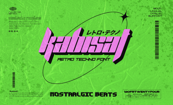 Kabisat: The Bold Y2K Font That Brings Retro-Futurism to Life