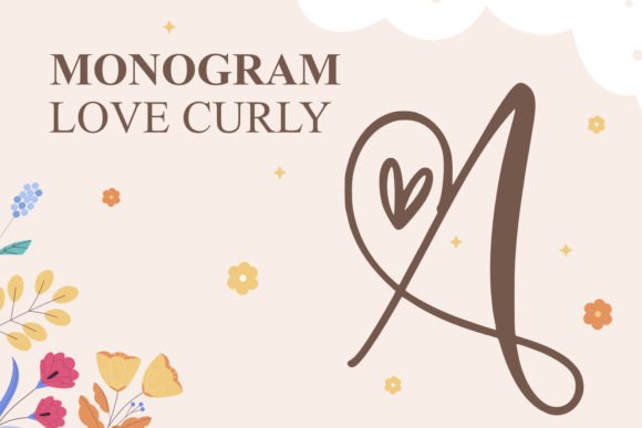 Monogram Love Curly: A Font That Brings Heart to Your Designs