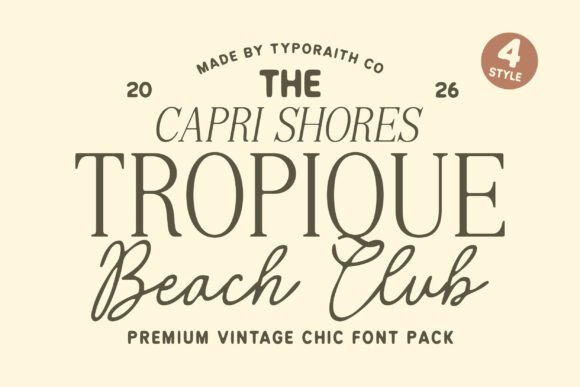 Tropique: Capturing Timeless Coastal Elegance in Every Letter
